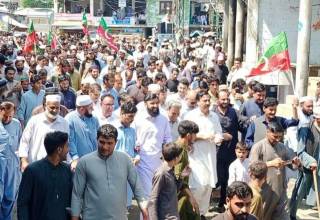 PTI activists staged rally for the release of Imran Khan