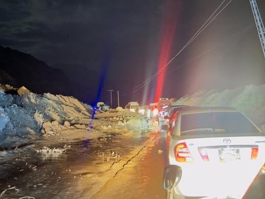 Karakoram Highway reopens after landslide blockage at Tata Pani