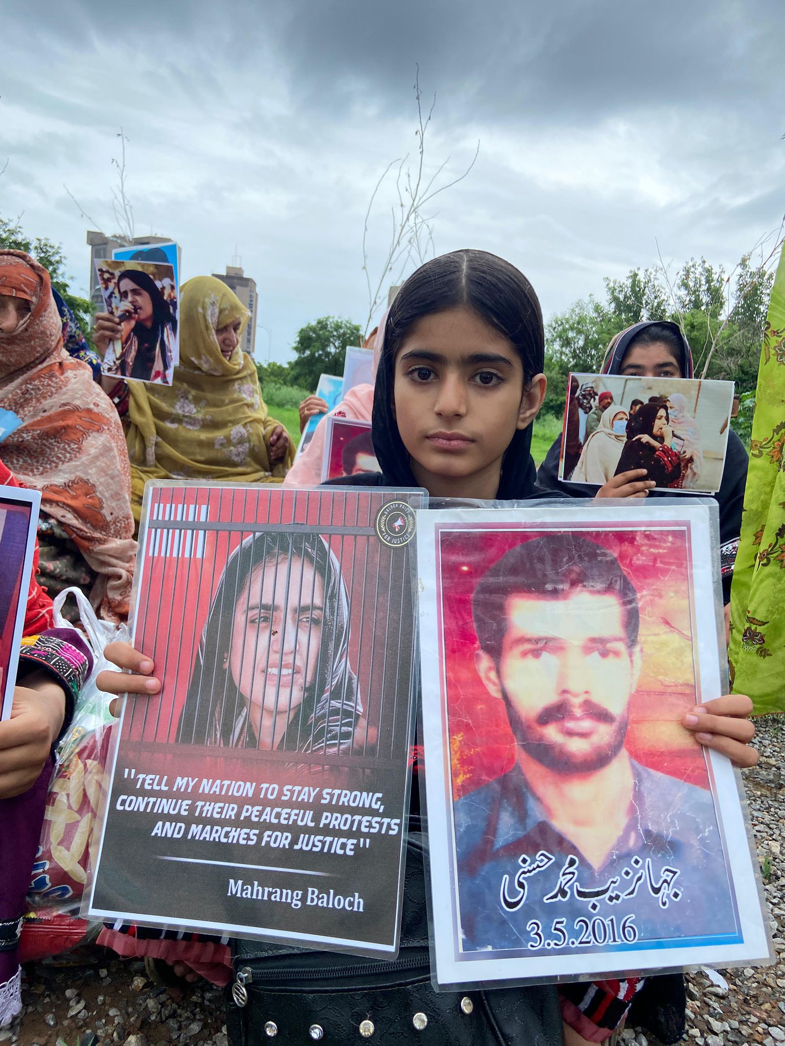 Protest outside National Press Club for release of Mahrang Baloch, others