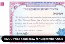 Rs. 200 prize bond draw results announced